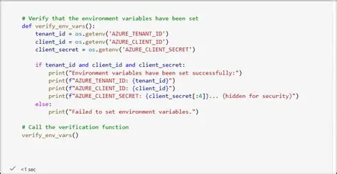 Verify environment variables