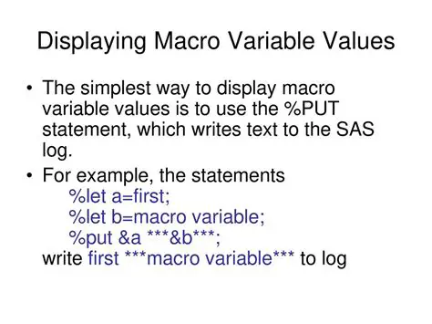 Verify Macro Variable Resolution