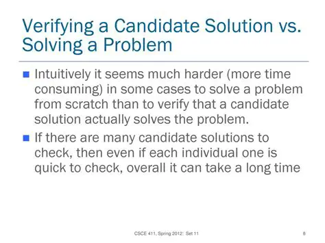 Verifying the Solution Set