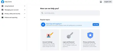 Visiting the Facebook Help Center