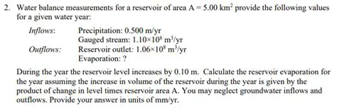 Water balance measurements