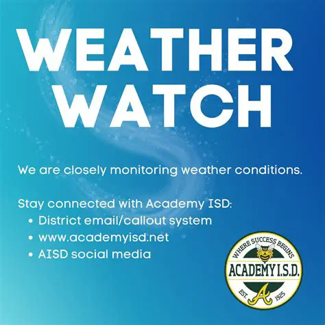 We closely monitor the weather conditions