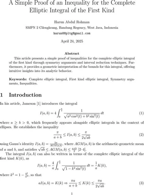 We will now present a simple proof of the inequality