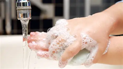 Wet your hands with warm water