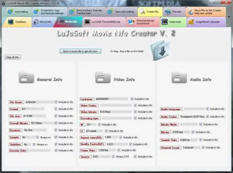 What is New in LuJoSoft Movie Nfo Creator 2015