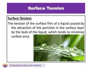 Why Surface Tension Matters