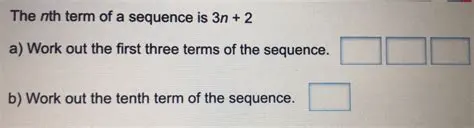 Working Out the First Three Terms
