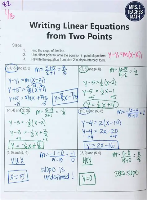 Writing equations of lines