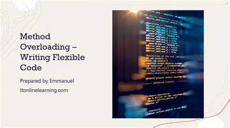 Writing more flexible code