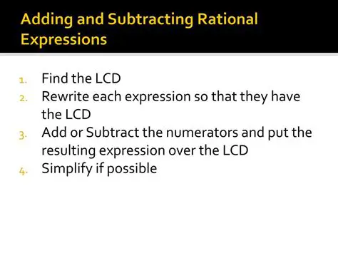 Writing Rational Expressions using the LCD