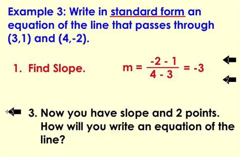Writing the Equation of a Line in Standard Form