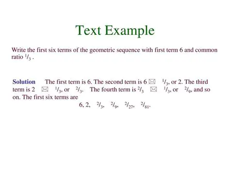 Writing the First Six Terms
