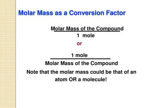 Writing the Molar Mass as a Conversion Factor