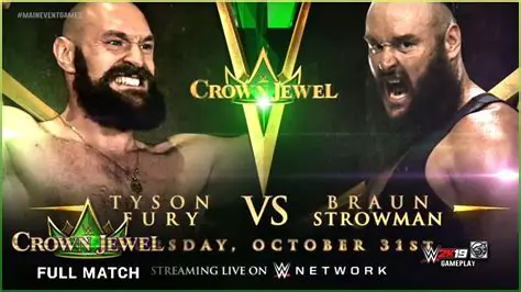 WWE Tyson Fury vs. Braun Strowman Crown Jewel Full Match: A Clash of Titans!