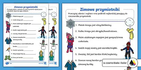 Wybierz odpowiedni przymiotnik